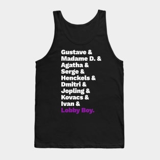 Grand Budapest List 2 Tank Top